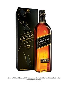JW Black Label 12 Year Old Blended Scotch Whisky 1L